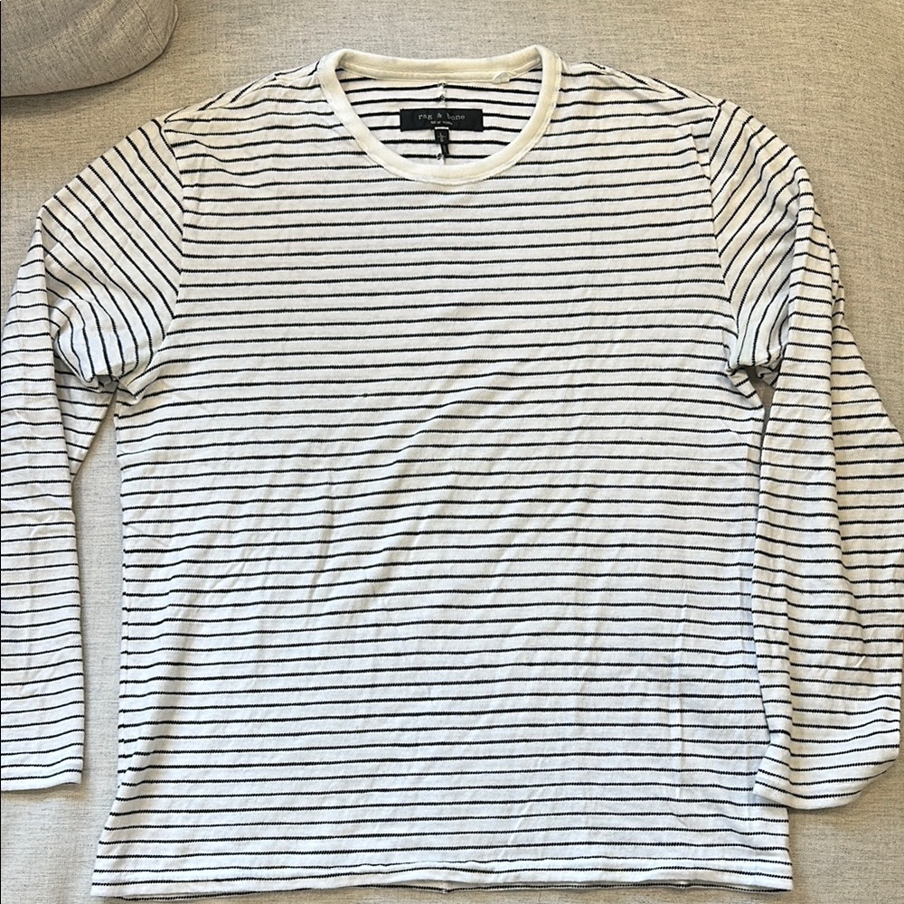 rag & bone Black and White Long Sleeve Tees